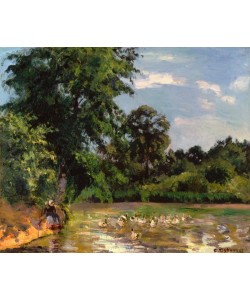 Camille Pissarro, Tümpel mit Enten in Montfoucault