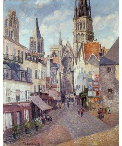Camille Pissarro,  Sonne, Nachmittag, Rue de l’Epicérie in Rouen
