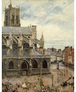 Camille Pissarro, St.–Jacques in Dieppe bei Regen