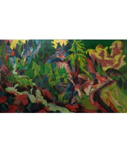 Ernst Ludwig Kirchner, Arvenlandschaft mit Wasserfall