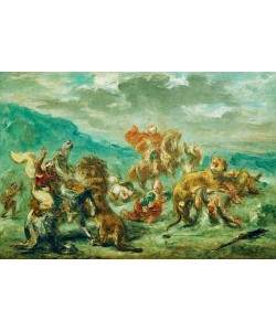 Eugene Delacroix, Löwenjagd