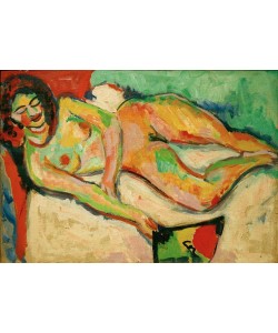 Ernst Ludwig Kirchner, Liegender Akt mit Fächer