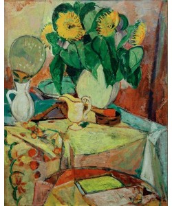 Oskar Moll, Stilleben mit Sonnenblumen