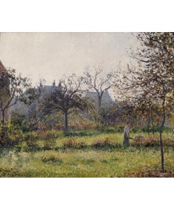 Camille Pissarro, Frau in einem Obstgarten, Herbstmorgen, Eragny