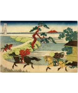 Katsushika Hokusai, Das Dorf Sekiya am Fluß Sumida