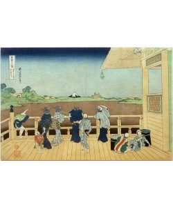 Katsushika Hokusai, Die Halle Sazaidô des Tempels Gohyaku-Rakanji