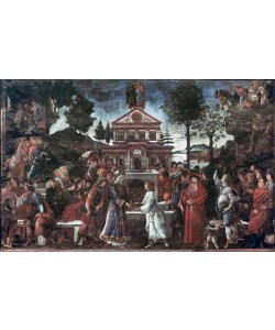 Sandro Botticelli, Jüdische Opferszene und Versuchungen Christi
