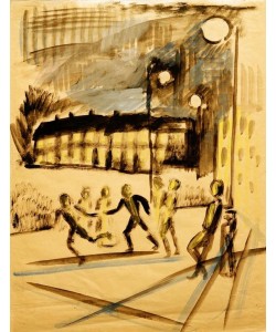 August Macke, Spielende Kinder am Abend