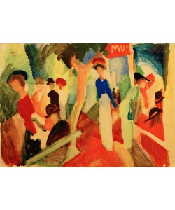 August Macke, Hutladen an der Promenade
