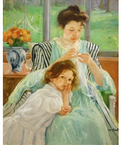 Mary Cassatt, Young mother sewing