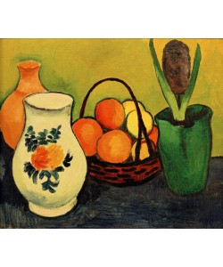 August Macke, Weißer Krug mit blauen Früchten