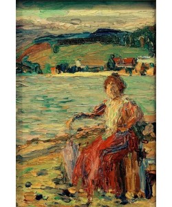 Wassily Kandinsky, Im roten Kleid am Seeufer