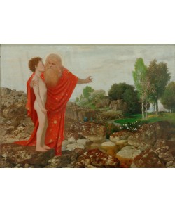 Arnold Böcklin, Gottvater zeigt Adam das Paradies