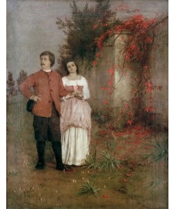 Arnold Böcklin, Selbstbildnis des Künstlers mit seiner Frau Angela