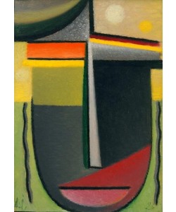 Alexej von Jawlensky, Abstrakter Kopf: Inneres Schauen Grün – Gold