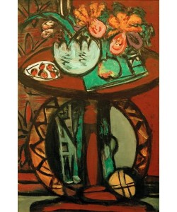 Max Beckmann, Stilleben mit orangerosa Orchideen