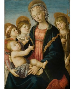 Sandro Botticelli, Maria mit Kind, dem Johannesknaben und zwei Engeln