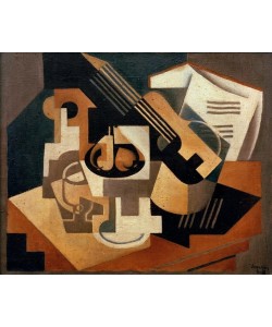 Juan Gris, Gitarre und Obstschale