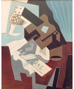 Juan Gris, Guitare, livre et journal