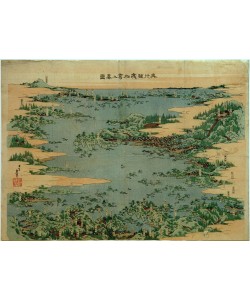 Katsushika Hokusai, Shiogama und Matsushima in der Provinz Mutsu