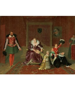 JEAN-AUGUSTE-DOMINIQUE INGRES, Henri IV jouant avec ses enfants au moment où l’ambassadeur