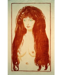 Edvard Munch, Weib mit rotem Haar und grünen Augen (Die Sünde)