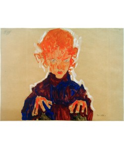 Egon Schiele, Brustbild eines rothaarigen Mädchens