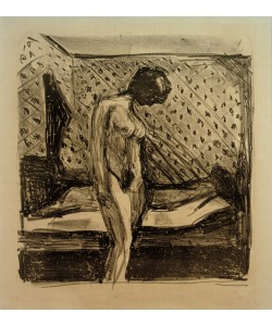 Edvard Munch, Weinende junge Frau am Bett