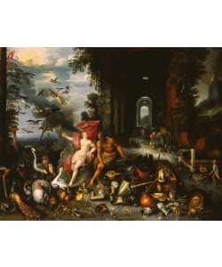 Jan BRUEGHEL DER Jüngere, Eine Allegorie des Feuers und der Luft mit Venus in der Schmiede des Vulkan