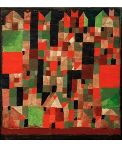 Paul Klee, Städtebild (rotgrüne Accente)