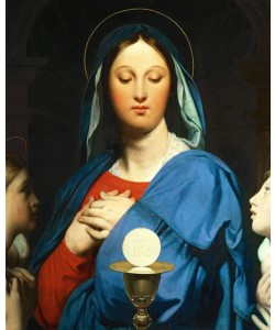 JEAN-AUGUSTE-DOMINIQUE INGRES, The Virgin Mary Prays to the Host