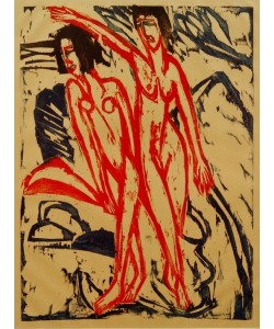 Ernst Ludwig Kirchner, Zwei Badende am Strand