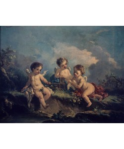 Francois Boucher, Amorcillos jugando con pichones