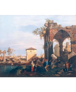 Giovanni Antonio Canaletto, Capriccio mit klassischen Ruinen und Paduaner Motiven