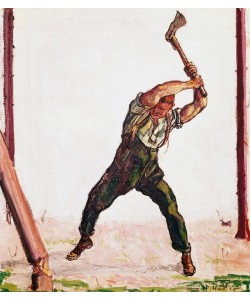 Ferdinand Hodler, The woodcutter, 1910