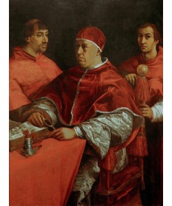 Raffael, Papst Leo X. mit den Kardinälen Luigi de’ Rossi und Giulio