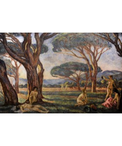 Jozef Pankiewicz, Landscape from Provence with Idyllic Scenes, 1912