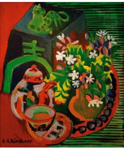 Ernst Ludwig Kirchner, Stilleben mit chinesischem Porzellan