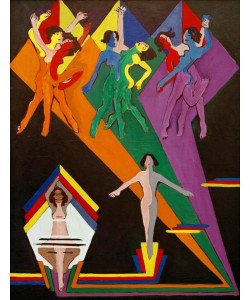 Ernst Ludwig Kirchner, Tanzende Mädchen in farbigen Strahlen