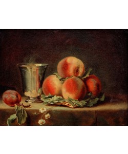 Anne Vallayer-Coster, Pfirsiche und Silberbecher