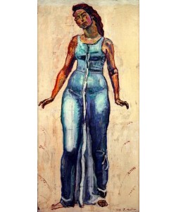 Ferdinand Hodler, Stehende Frauenfigur in blauem Gewand