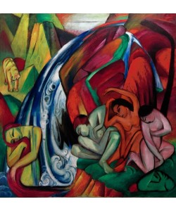 Franz Marc, Der Wasserfall (Frauen unter einem Wasserfall)