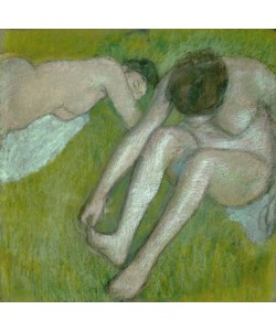 Edgar Degas, Eine liegende und eine sitzende Badende