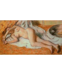 Edgar Degas, Auf einem Bademantel liegende Frau