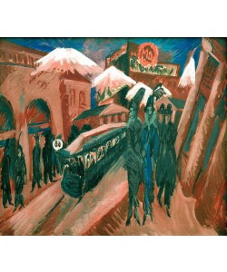 Ernst Ludwig Kirchner, Leipziger Straße mit elektrischer Bahn