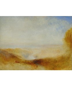 JOSEPH MALLORD WILLIAM TURNER, Landschaft mit Fluß und Bucht in der Ferne