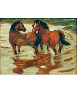 Franz Marc, Zwei Pferde in der Schwemme