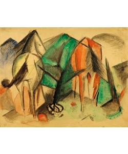 Franz Marc, Zwei Pferde