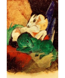 Franz Marc, Grünes und weißes Pferd