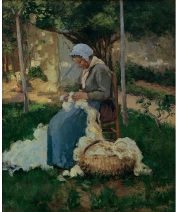 Camille Pissarro, Bäuerin beim Wollezupfen
